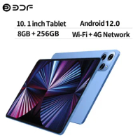 New 10.1 Inch Tablets Android 12 Octa Core 8GB RAM 256GB ROM Dual SIM Phone Call 4G LTE 5G WiFi Bluetooth Google Tablet PC
