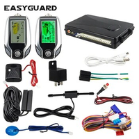 EASYGUARD 2 Way pke Car Alarm System LCD Pager Display auto lock unlock security vibration alarm shock sensor security kit