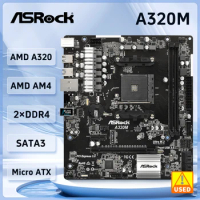 A320 A320M Motherboard ASRock A320M Motherboard AMD AM4 32GB Ryzen 5 1600X 3 3200GE cpu M.2 USB 3.2 Micro ATX