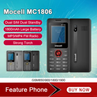 Mocell MC1806 Feature Phone 1.77" Display Digital Camera Dual Sim Loud Speaeker MP3 MP4 FM Radio Sound Recorder Senior Phone
