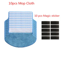 10pcs Mop Cloth for Proscenic 790T/780T/780TS/P1/P1S/P2/P2S/JAZZ/KAKA/Alpaca Plus/SUZUKA Robot Mop Cloth Vacuum Cleaner Parts