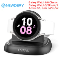 Magnetic Charger Dock For Samsung Galaxy Watch 6/6 Classic/5 Pro/5/4/4 Classic/3, Active 2/1 Holder Dock Fast Charging Station