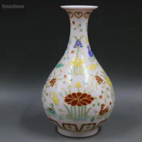 Vintage Chinese Vases Colorful Lotus Duck Chinese Vase 19th Antique Porcelain Home Victorian Porcelain Vase Museum Collection