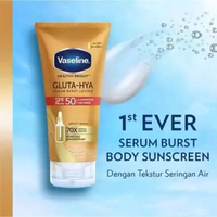 WHS - Near EXP - Vaseline Gluta-Hya Serum Burst Sunscreen SPF 50 PA+++ 200ml - Body Serum Sunscreen