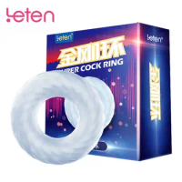 LETEN Silicone Penis Delay Ring Long Lasting Training Cock Delay Ejaculation Ring Penis Foreskin Resistance Ring Sex Toy for Men