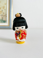 日本昭和 鄉土玩具 西陣織陶瓷偶人人形置物擺飾