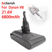 for Dyson V8 21.6V 6800mAh Li-ion Battery,for Dyson V8 Series V8 Absolute V8 Fluffy SV10 Cord-Free Vacuum Replacement Battery