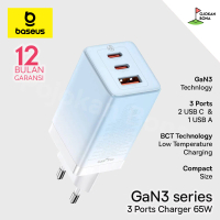 Baseus Adapter Charger GaN3 Pro Fast Charge 2C+U 65W Kabel Type C