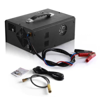 Portable 220v &amp; 12v pcp compressor auto stop 30Mpa air pump with digital display