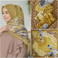 Hijab Segiempat Voal Premium,Kerudung Styles Fashion muslim Square Lembut Nyaman Wanita Motif Warna