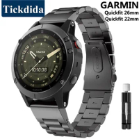 Stainless Steel Strap for Garmin Tactix 7 AMOLED Fenix 7 7X Pro 6X 5X Plus Metal Band for Garmin Tactix 8 8X QuickFit Watchband