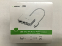 [現貨1組出清dd] Ugreen Type-C轉VGA/HDMI轉換器適用蘋果電腦 macbook (PP2)30843