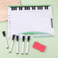 Erasable Music Staff Piano Practice Board Musical Note Whiteboard Music Staff Erasable Plastic Board