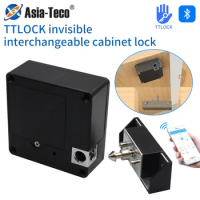 TTLOCK Hole free Digital Door Lock Cabinet Invisible Sensor Induction Electronic Locks NFC / 13.56M Card / BLE / Wifi App Unlock