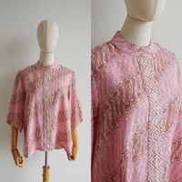 Benangsari Amanda Batik Top Katun Dobby Dobi Cotton Atasan Batik Wanita Blouse Parang Pink