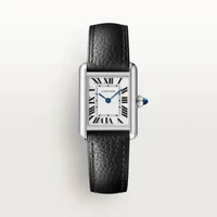 Cartier Tank Must de Cartier Small 22 SolarBeat Photovoltaic Black Leather Strap WSTA0119 Authentic