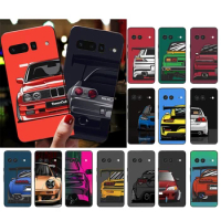 Japan JDM Sport Car Phone Case for Google Pixel 8 7 Pro 7a 6A 6 Pro 5A 4A 3A Pixel 4 XL Pixel 5 6 4 3 3A XL Funda