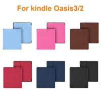 9/10th Generation Smart Cover Auto Sleep/Wake Shockproof 7 inch eReader Folio Case PU Leather Cross Texture for Kindle Oasis 2/3