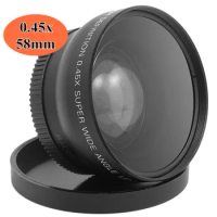 58MM 0.45x Wide Angle with Macro Lens Wide-Angle Lente for Canon Nikon EOS 350D/ 400D/ 450D/ 500D/ 1000D/ 550D/ 600D/ 1100D