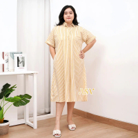 Homedress Harumi Salur Katun Miracle XXL XXXL 5L LD 120 130 140 Midi Dress Daster Wanita Bumil Lembu