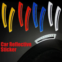 2Pcs Car Safety Warning Sticker Mark Car Reflective Stickers Tape Reflective Strips Exterior Accessories