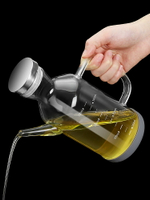 廚房家用玻璃油壺防漏油瓶不掛油大容量裝油罐倒醬油醋調料瓶容器