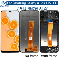 For Samsung Galaxy A12 SM-A125F LCD with frame Display Touch Screen Digitizer Assembly Replace For Samsung A12 Nacho A127 lcd