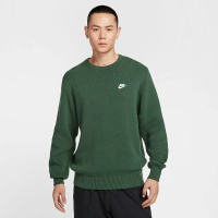 【NIKE】長袖上衣 男款 大學T 運動 AS M NK CLUB CREW SWEATER 綠 FQ2913-323-XL