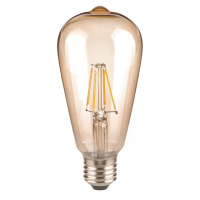 【Luxtek樂施達】愛迪生LED復古燈泡 金色燈罩 全電壓 6.5W E27 黃光 10入(LED燈 仿鎢絲燈 工業風)