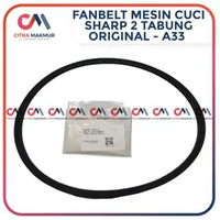 Vanbelt A33 Mesin Cuci Sharp Original ES T 65 MW Series Mitsuboshi Fan Belt Panbel Fanbelt A 33 A-82