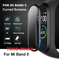 Anti Gores Smartwatch Xiaomi Mi Band 5 Screen Protector Jam Tangan 3D Full Cover Clear