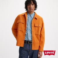 Levis 男款 雙口袋復古襯衫式外套 工裝大口袋 / 黃橘色