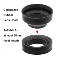 Collapsible Rubber Lens Hood Universal for 35mm focal length lens 49 52 55 58 62 67 72 77 82 mm for Sony for Canon for Nikon