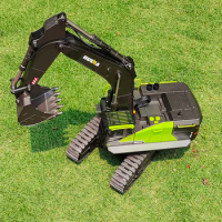 Huina 1593 1/14 RC Excavator Truck Alloy Bucket Car Radio Controlled 22CH Engineering Car Drill Grabber Truck Toys Vehicle Model