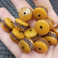 Fluorescent Floating Salt Water Beeswax Hollow Bead Scattered Beads Old Beeswax Abacus Beads Barrel Beads as Right as Rain Ornam