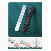 修甲工具(平口斜口雙頭指甲鉗+納米磨甲銼【神秘黑】） 