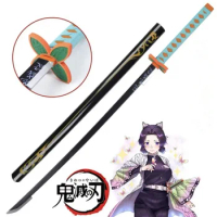 104cm Knife Demon Slayer Sword 1:1 Weapon Cosplay Tanjirou Kochou Shinobu Devil's Blade Samurai Sword 1:1 Ninja Katana Model PU