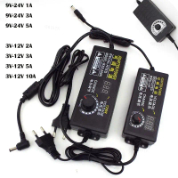 ที่ชาร์จเพาเวอร์ซัพพลายแบบปรับได้, AC 220V ถึง DC 12V 9V 24V, อะแดปเตอร์ 9V-24V, 3A-12V, 1A, 2A, 3A,