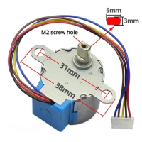 4-Phase 5-Wire DC Gear Stepper Motor 5V 24BYJ48 Reduction Motor Ratio 64:1 for Single Chip Microcomputer/Camera Monitoring
