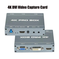 DVI HDMI VGA to USB3.0 Capture Card 4K PRO BOX HD video capture device HDMI loop out 1080P 60fps output plug and play HD AV