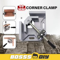 PRODIY 68MM 90 Degree Corner Clamp Single Bar Aluminium Woodworking Wood Clamp Swing Jaw Right Angle