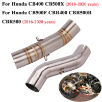 Slip On For Honda CBR500 CBR500R CB500F CB500X CB400 CBR400 2016 - 2020 Motorcycle Exhaust Modified Middle Connection Link Pipe
