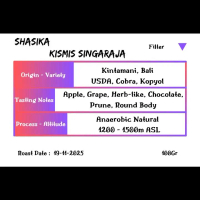 Arabica Shasika Kismis Singaraja Natural Anaerob 100gr Kopi Filter Roast Kintamani Bali USDA Cobra K