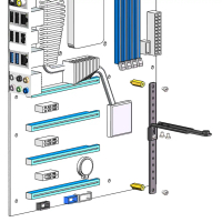 Pemegang Kad Grafik, GB H01, Bahan Logam, Tahan Lama, Sesuai untuk Komputer, Pendakap GPU, untuk Sar