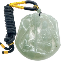 【琪臻珠寶】天然A貨翡翠細糯種油青地藏王菩薩吊墜(地藏菩薩_精拋磨砂工藝_翡翠玉石_年中慶618限定)