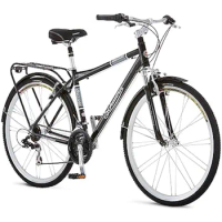 Discover Mens and Womens Hybrid Bike, 21 Speed, 28-Inch Wheels, Step-Through or Step-Over Frame, Front and Rear
