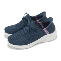 【SKECHERS】休閒鞋 Ultra Flex 3-Elevated Motion 女鞋 藍紫 緩衝 套入式 健走鞋(150457-NVY)