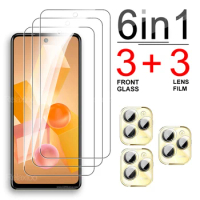 6in1 For Infinix Hot 40 40 Pro 4G 40i Full Cover Tempered Glass Screen protector for infinix hot40 hot40i 40pro Camera lens film