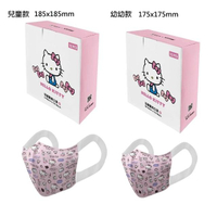 【南六】醫用口罩-HELLO KITTY 彩妝風(兒童/幼幼;12入/盒)