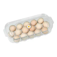 Egg Container With Lid &amp; Handle Stackable Clear Egg Tray 16 Count Egg Storage Tray Quality Egg Organizing Rack For Refrigerator